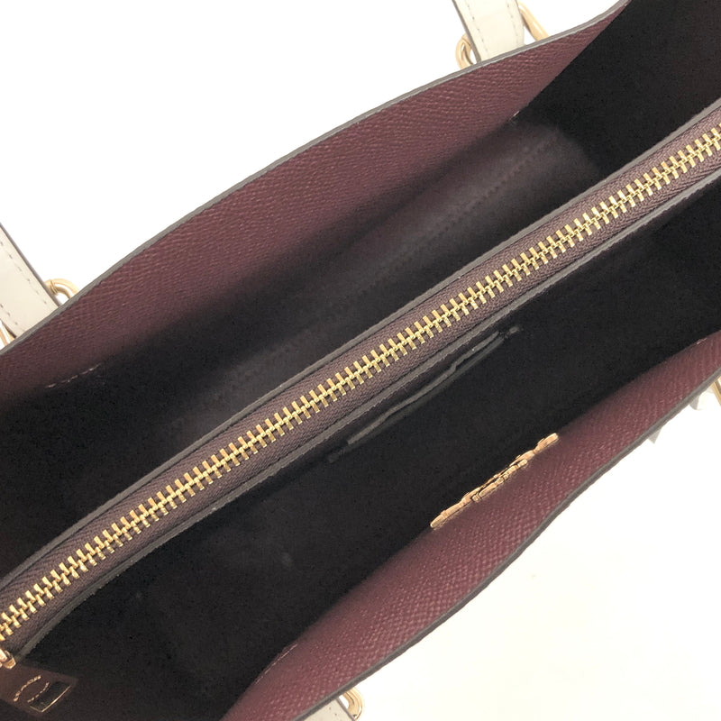 【中古品】【レディース】 COACH コーチ MOLLIE TOTE 25 IN SIGNATURE CANVAS C4250 モリートート ショルダーバッグ ハンドバッグ 鞄 180-261014-rs-04-fur カラー：ホワイト/ベージュ 万代Net店