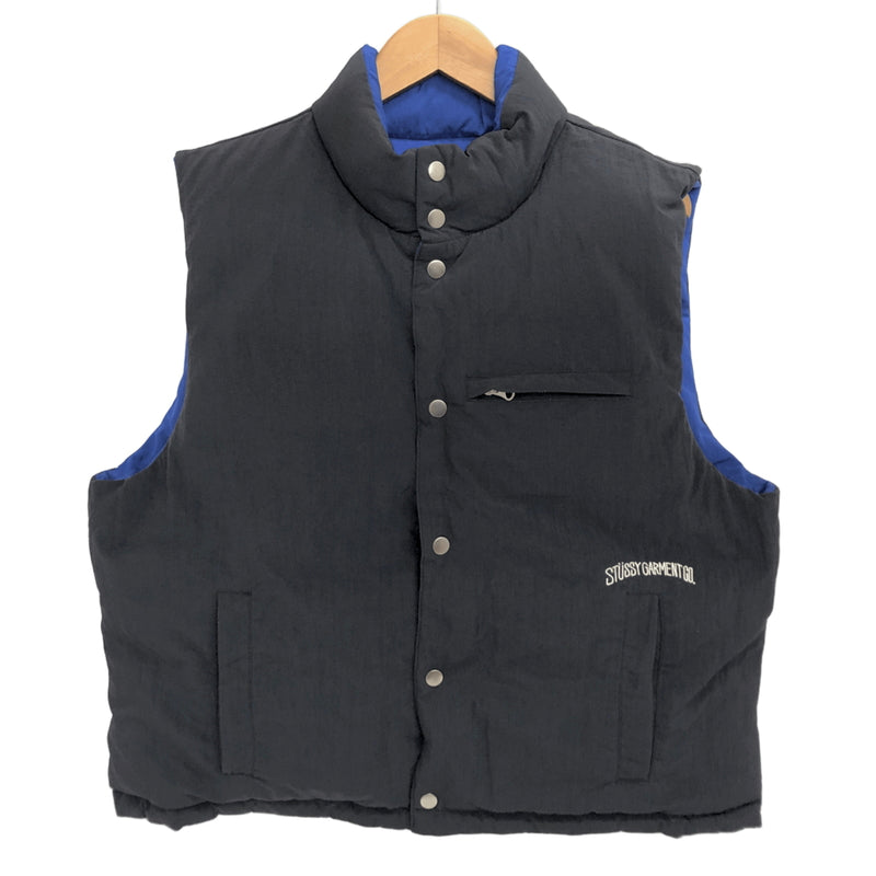 【中古品】【メンズ】 STUSSY ステューシー Reversible Down Workgear Vest 115676 ダウンベスト リバーシブル アウター 古着 142-261014-rs-05-fur サイズ：S カラー：ブルー×ブラック 万代Net店
