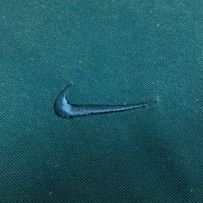 【中古品】【メンズ】 NIKE ナイキ 90S S/S LOGO POLOSHIRT 半袖 ポロシャツ トップス ペルー製 古着 ヴィンテージ 146-260501-rs-05-fur サイズ：M カラー：ブルーグリーン系 万代Net店