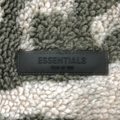 【現状渡し品】【メンズ】 ESSENTIALS エッセンシャルズ Polar Fleece Half Zip Hoodie Camo ハーフジップ プルオーバー フリースパーカー ジャケット 迷彩 142-251125-rs-04-fur サイズ：M カラー：カーキ系・カモフラージュ 万代Net店