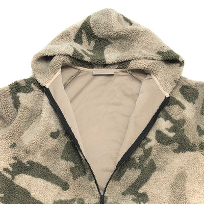 【現状渡し品】【メンズ】 ESSENTIALS エッセンシャルズ Polar Fleece Half Zip Hoodie Camo ハーフジップ プルオーバー フリースパーカー ジャケット 迷彩 142-251125-rs-04-fur サイズ：M カラー：カーキ系・カモフラージュ 万代Net店