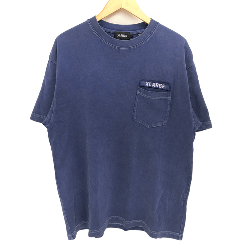 【中古品】【メンズ】 XLARGE エクストララージ MILITARY S/S POCKET TEE 101252011038 ミリタリー 半袖 Tシャツ トップス 142-260721-rs-02-fur サイズ：L カラー：ブルー 万代Net店
