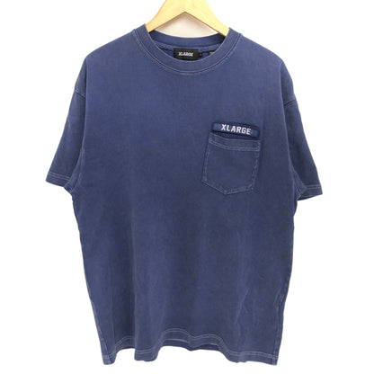 【中古品】【メンズ】 XLARGE エクストララージ MILITARY S/S POCKET TEE 101252011038 ミリタリー 半袖 Tシャツ トップス 142-260721-rs-02-fur サイズ：L カラー：ブルー 万代Net店