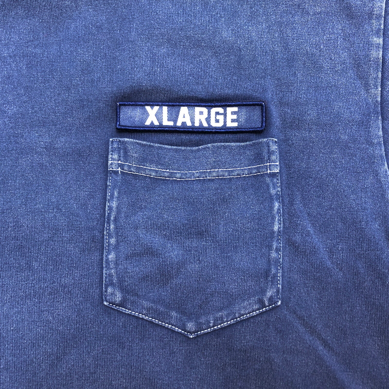 【中古品】【メンズ】 XLARGE エクストララージ MILITARY S/S POCKET TEE 101252011038 ミリタリー 半袖 Tシャツ トップス 142-260721-rs-02-fur サイズ：L カラー：ブルー 万代Net店