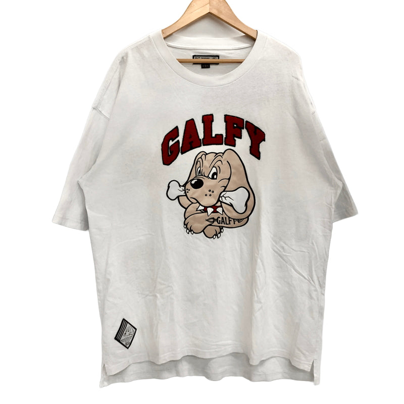 【現状渡し品】【メンズ】 GALFY ガルフィー わんわん大学 S/S TEE 122035 半袖 Tシャツ トップス 142-260721-rs-04-fur サイズ：大型犬(XL) カラー：ホワイト 万代Net店