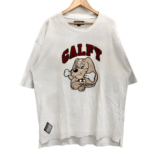 【現状渡し品】【メンズ】 GALFY ガルフィー わんわん大学 S/S TEE 122035 半袖 Tシャツ トップス 142-260721-rs-04-fur サイズ：大型犬(XL) カラー：ホワイト 万代Net店