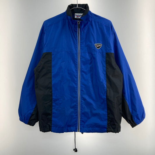 【中古品】【メンズ】 Reebok リーボック ナイロンジャケット 148-260121-WA-08-iwa サイズ：M カラー：ブルー ブラック 万代Net店