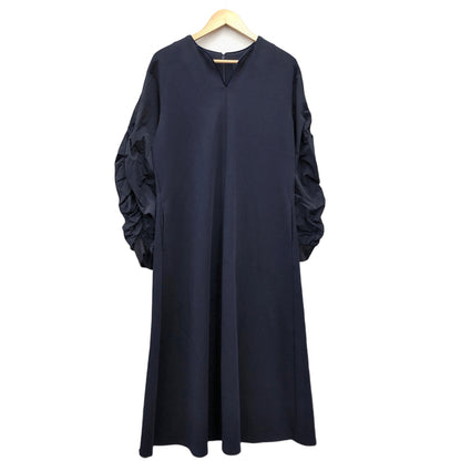 【中古品】【レディース】 Vin ヴァン ST-498 VIN NAVY ギャザースリーブボンディングワンピース スカート 168-260721-rs-06-fur サイズ：9号 カラー：ネイビー 万代Net店