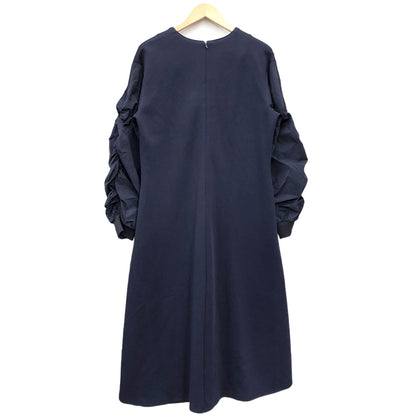 【中古品】【レディース】 Vin ヴァン ST-498 VIN NAVY ギャザースリーブボンディングワンピース スカート 168-260721-rs-06-fur サイズ：9号 カラー：ネイビー 万代Net店