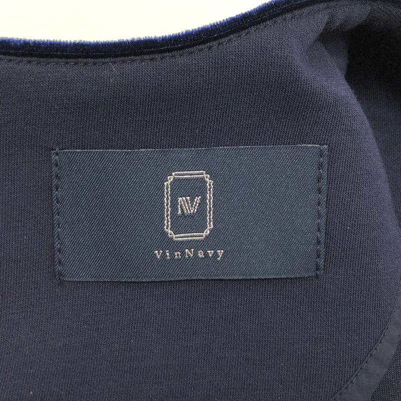 【中古品】【レディース】 Vin ヴァン ST-498 VIN NAVY ギャザースリーブボンディングワンピース スカート 168-260721-rs-06-fur サイズ：9号 カラー：ネイビー 万代Net店