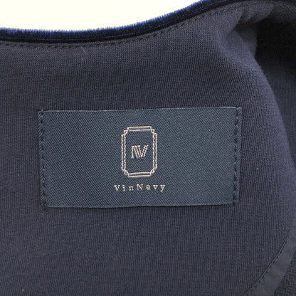 【中古品】【レディース】 Vin ヴァン ST-498 VIN NAVY ギャザースリーブボンディングワンピース スカート 168-260721-rs-06-fur サイズ：9号 カラー：ネイビー 万代Net店