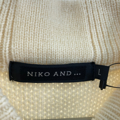 【中古品】【メンズ】 niko and... ニコアンド ニットセーター 147-260121-WA-10-iwa サイズ：L カラー：アイボリー 万代Net店