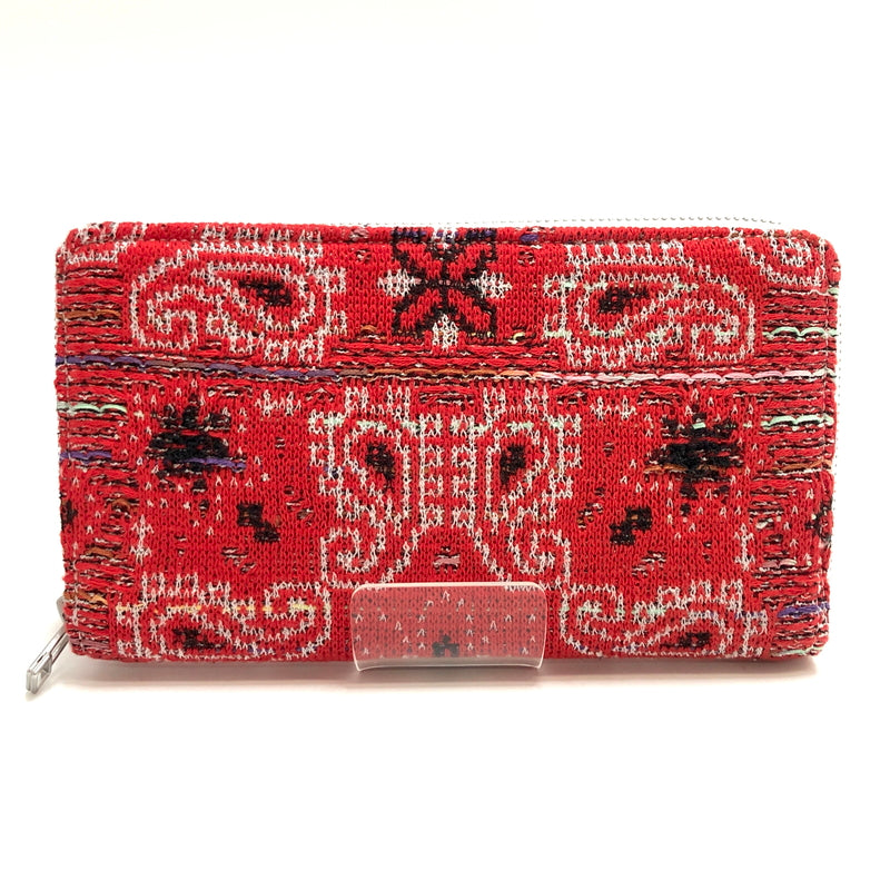 【中古品】【メンズ/レディース】 COOHEM コーヘン KNIT TWEED LIFE WALLET 41-170-010 ニットツウィード ウォレット 長財布 200-260721-rs-08-fur カラー：レッド 万代Net店