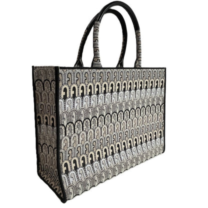 【中古美品】【レディース】 未使用品 FURLA フルラ トートバッグ オポチュニティ アイボリー×ブラック 180-250608-SS-05-ich 万代Net店