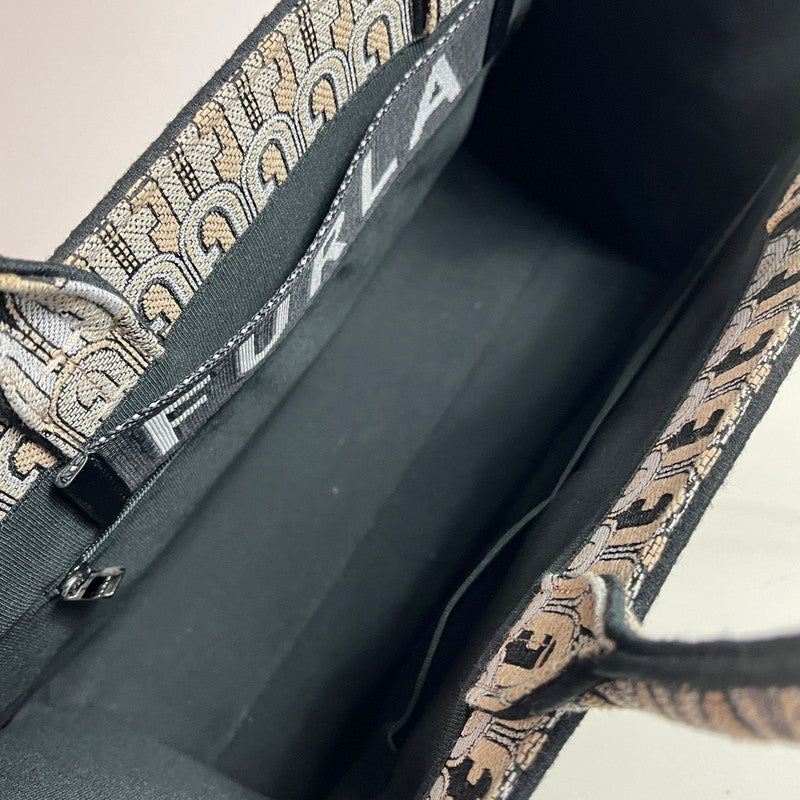 【中古美品】【レディース】 未使用品 FURLA フルラ トートバッグ オポチュニティ アイボリー×ブラック 180-250608-SS-05-ich 万代Net店