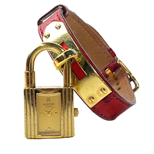 【ジャンク品】【レディース】 HERMES エルメス ケリーウォッチ レディース 腕時計 ゴールド レッド クォーツ 195-251029-SS-01-ich 万代Net店