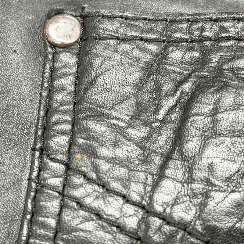 【中古品】【メンズ】 USED ユーズド LEATHER BIKER PANTS レザーバイカーパンツ ズボン ボトムス 156-250809-ma-11-izu サイズ：不明 カラー：ブラック 万代Net店