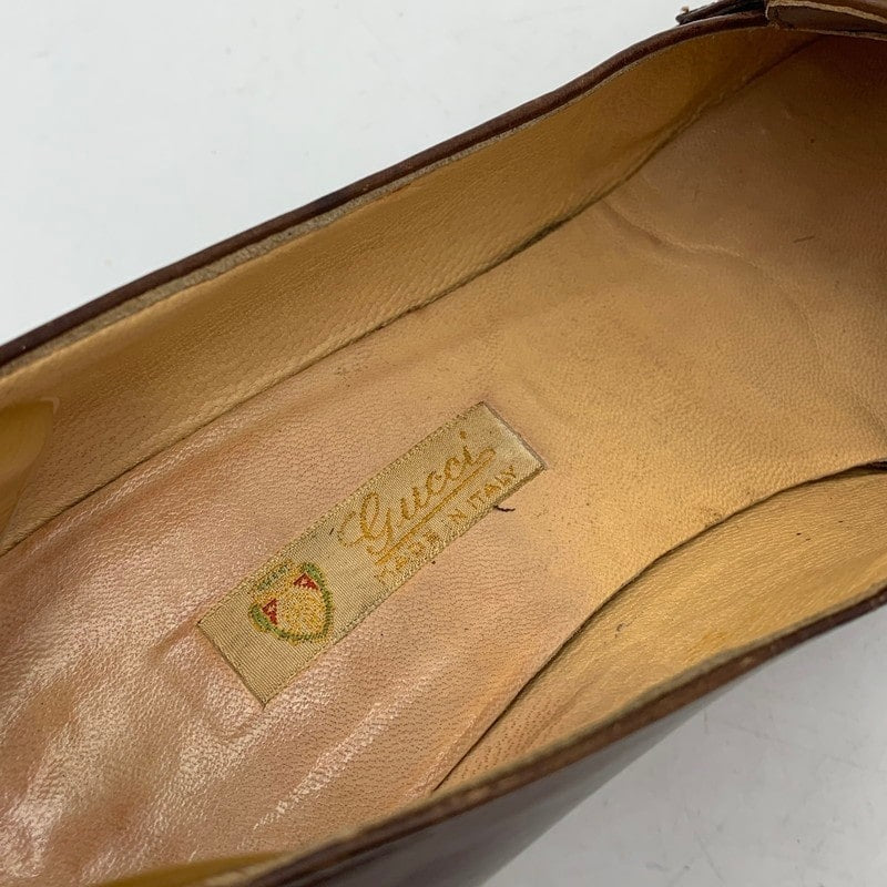 【中古品】【レディース】 GUCCI グッチ レザーパンプス 183-240201-mk-07-izu サイズ：35 1/2 カラー：ブラウン 万代Net店