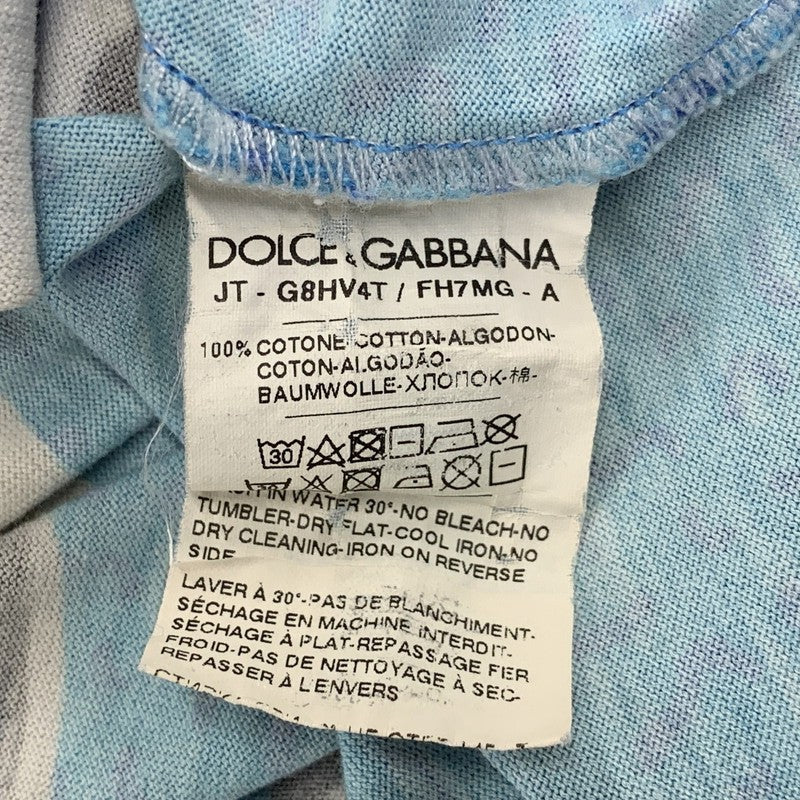 【中古品】【メンズ】 DOLCE&GABBANA ドルチェアンドガッバーナ G8HV4T FH7MG DG ROYAL SNEAKERS TEE スニーカー Tシャツ トップス 141-261012-kh-12-izu サイズ：46 カラー：マルチ 万代Net店