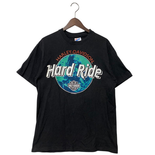 【中古品】【メンズ】 HANES ヘインズ 両シングル c1992 HARLEY-DAVIDSON HARD RIDE SS PRINT TEE ハーレーダビッドソン ハードライド ショートスリーブ プリント Tシャツ トップス 146-260319-kh-08-izu サイズ：M カラー：ブラック 万代Net店