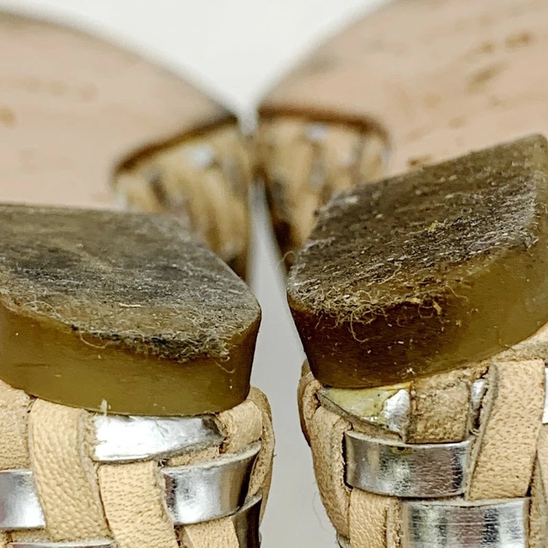 【中古品】【レディース】 COACH コーチ SHARRIN ITL MIRROR MET Q1904 サンダル シューズ 靴 183-230905-ay-18-izu サイズ：38 カラー：シルバー 万代Net店