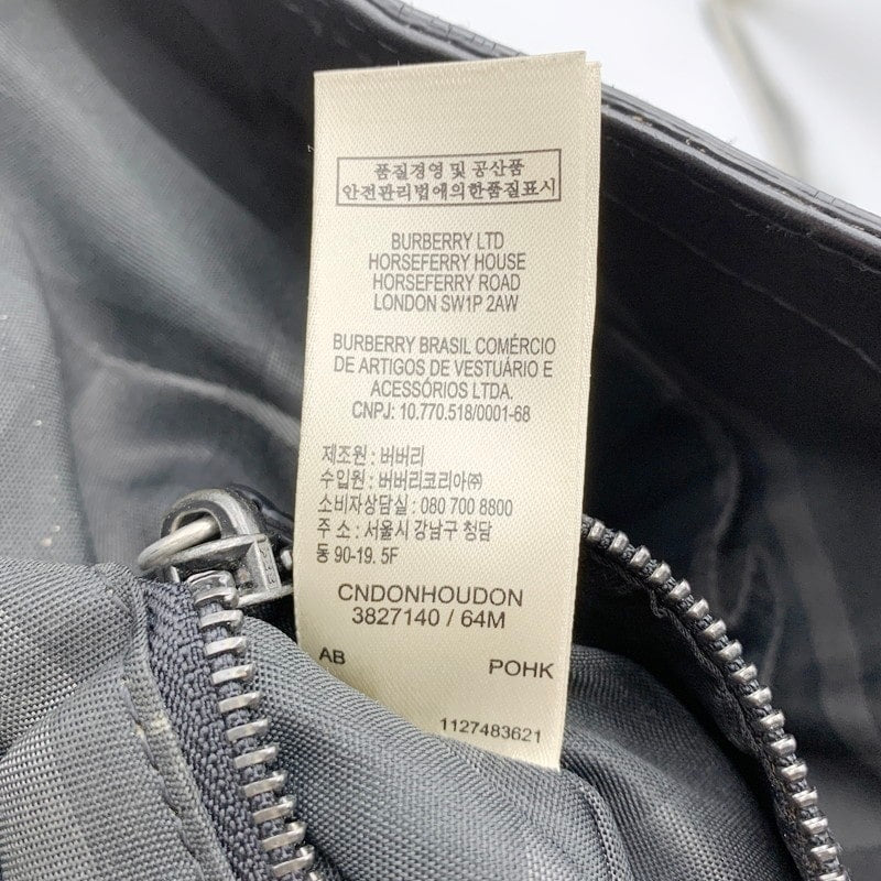 【中古品】【メンズ】 BURBERRY バーバリー 3827140 レザー ナイロンキャンバス ショルダーバッグ カバン 鞄 180-250515-as-07-izu カラー：ブラック 万代Net店