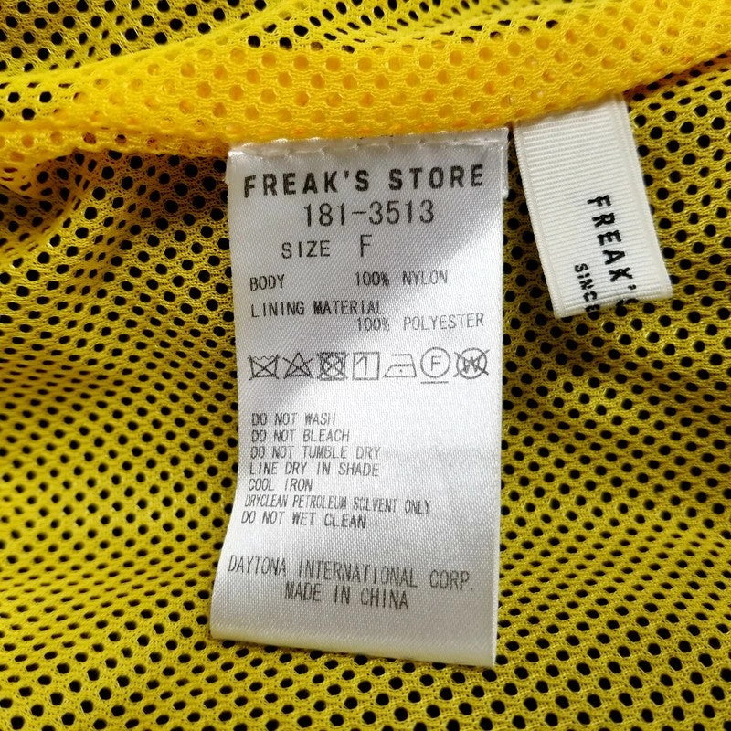 【中古品】【レディース】 FREAK'S STORE フリークスストア × UCLA ユーシーエルエー 別注 ナイロンジャケット ブルゾン アウター 169-240116-mk-27-izu サイズ：F カラー：ブラック×イエロー 万代Net店