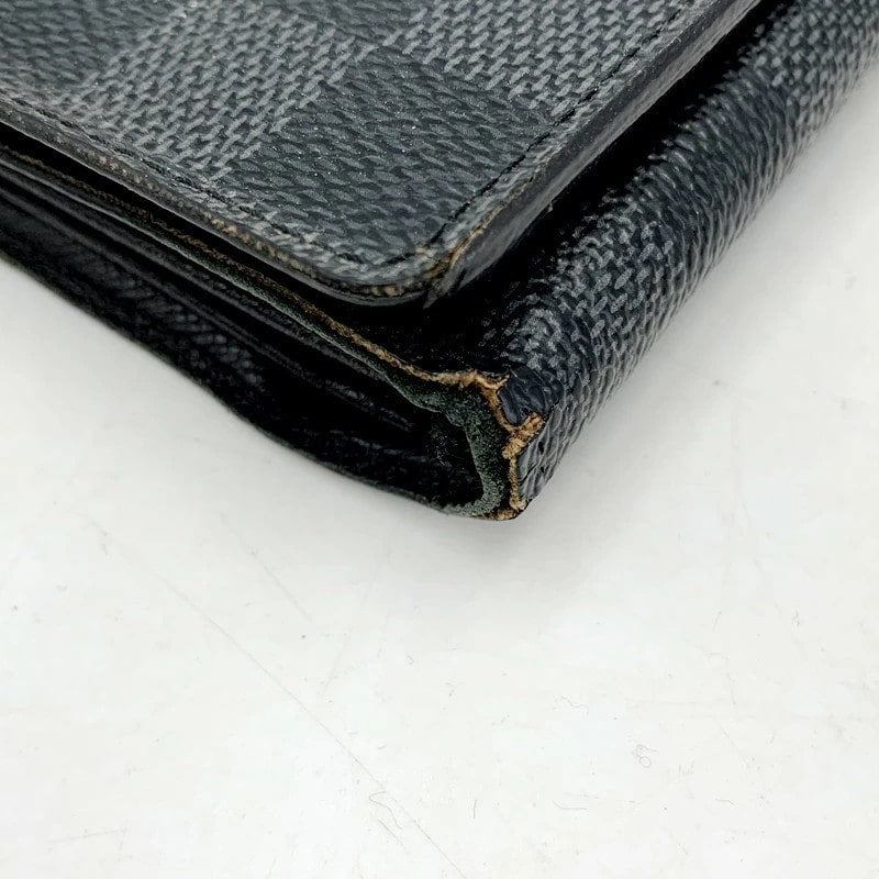 【現状渡し品】【メンズ】 LOUIS VUITTON ルイ・ヴィトン N63096 ダミエグラフィット トリフォルド 三つ折り財布 コンパクト財布 179-231030-mk-12-izu カラー：ブラック 万代Net店